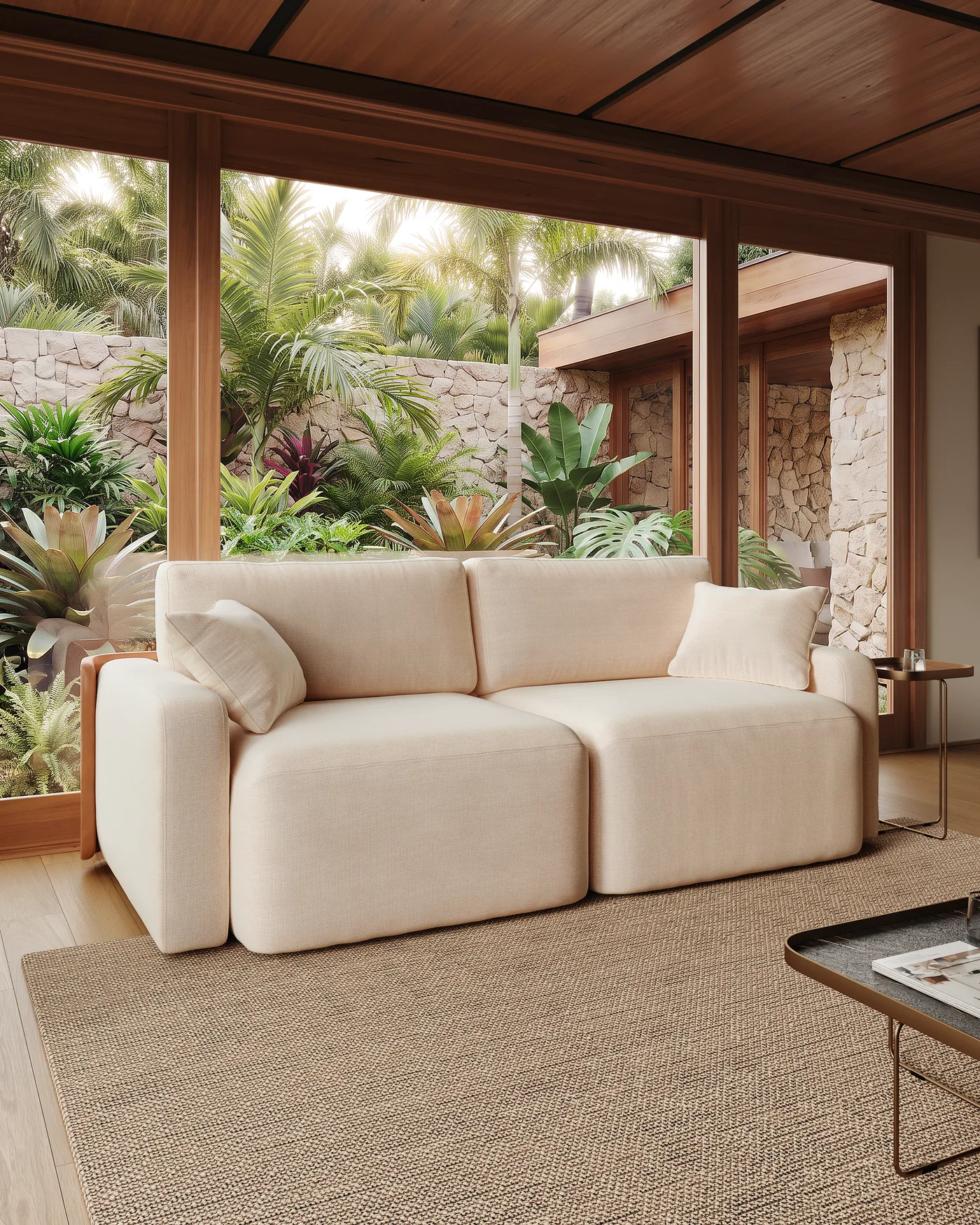 Sofá-cama New Vegas em ambiente